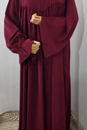 Robe abaya manches modulables à zip