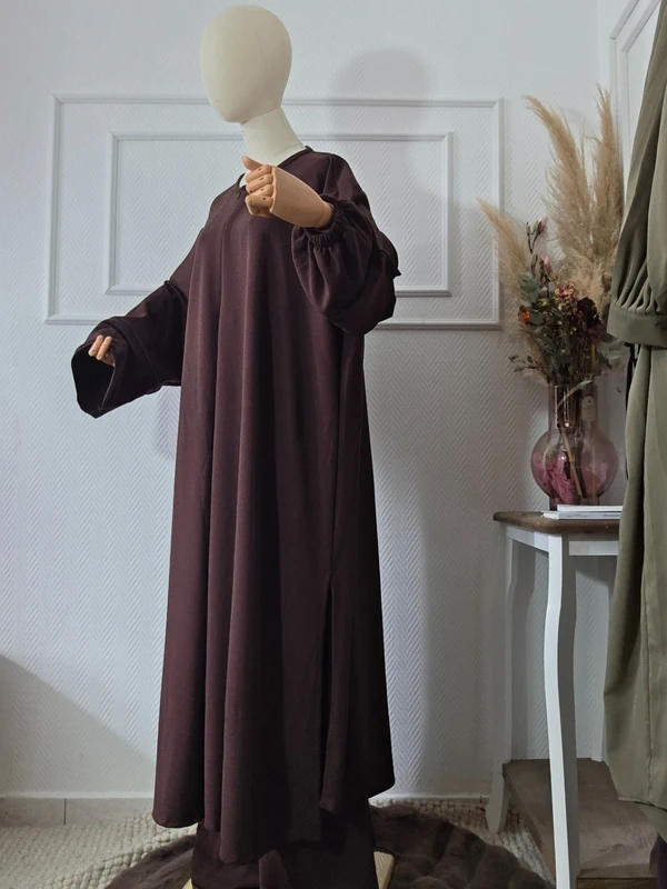 Ensemble abaya à fontes avec pontalon culotte – Image 2