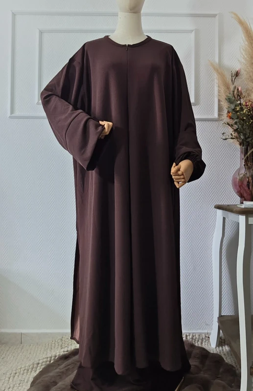 Ensemble abaya à fontes avec pontalon culotte – Image 4