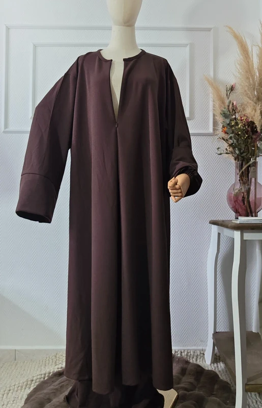 Ensemble abaya à fontes avec pontalon culotte – Image 5