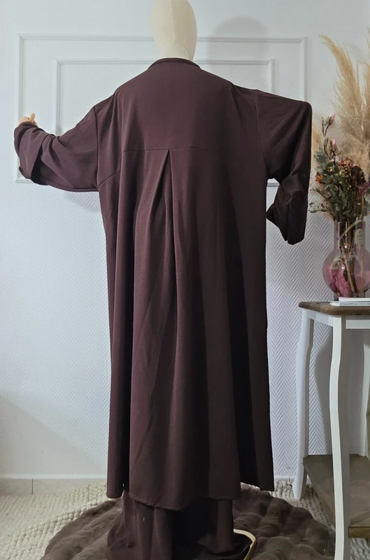 Ensemble abaya à fontes avec pontalon culotte – Image 6
