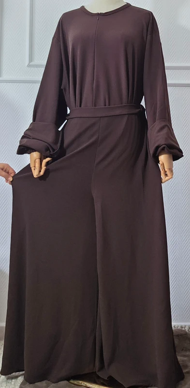Ensemble abaya à fontes avec pontalon culotte – Image 8