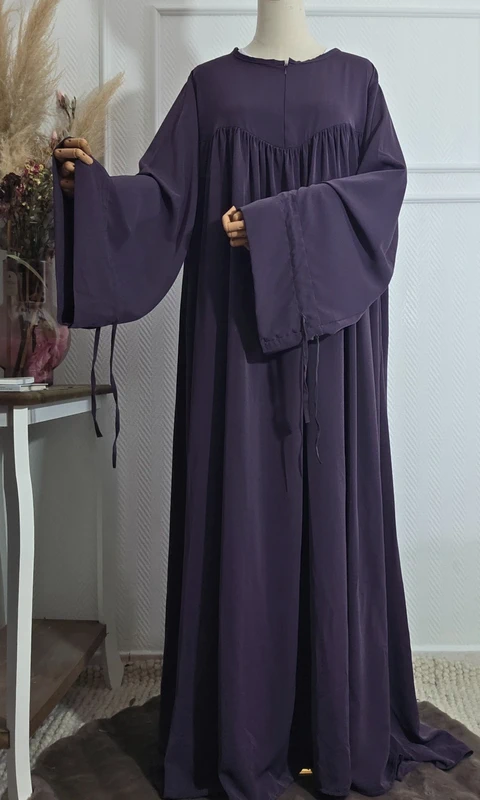 Robe abaya ample manches resserables – Image 3
