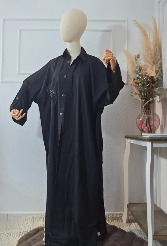 Kimono robe en 100% coton poche brodée – Image 11